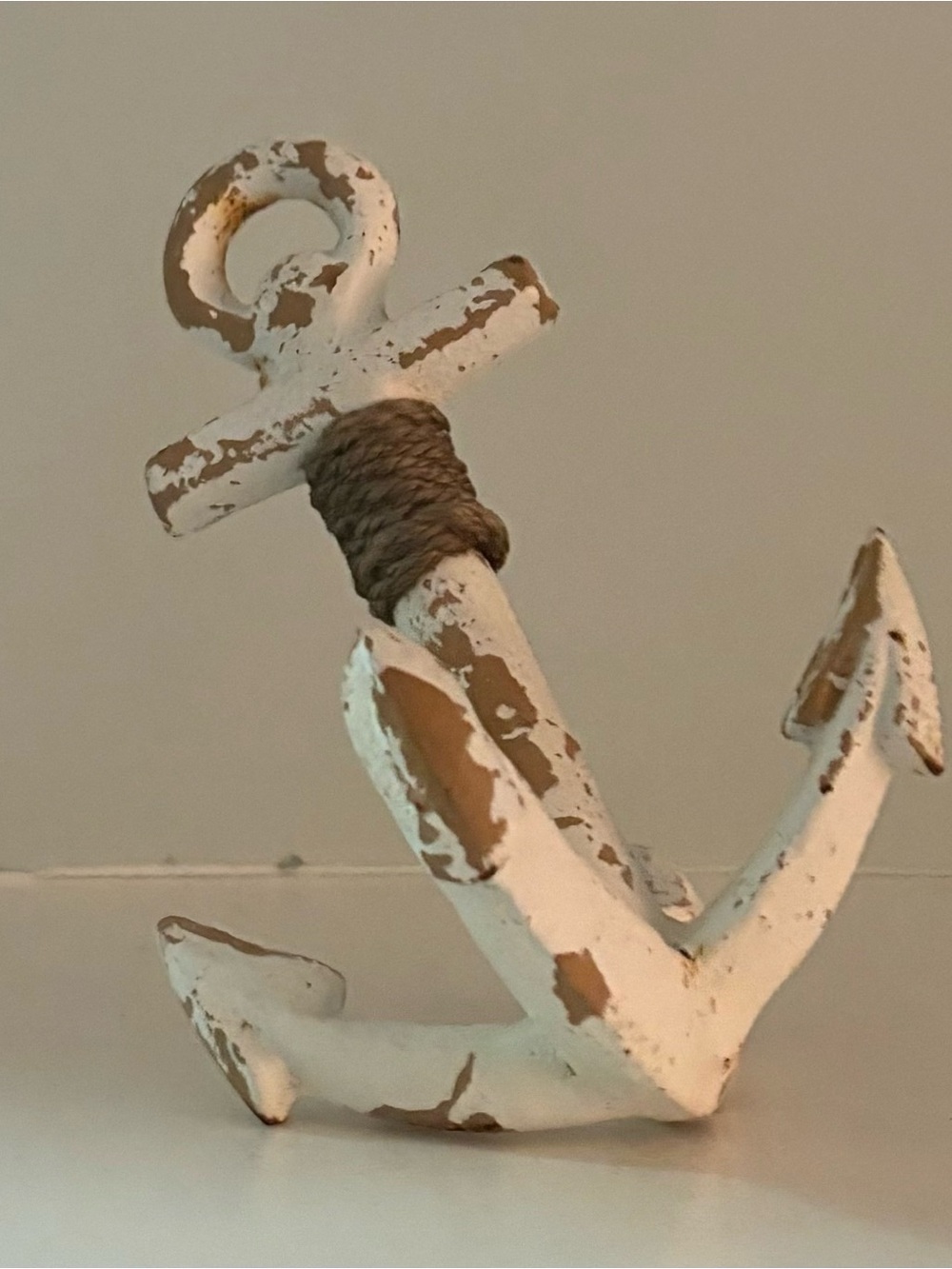 Distressed Coastal Anchor Paperweight